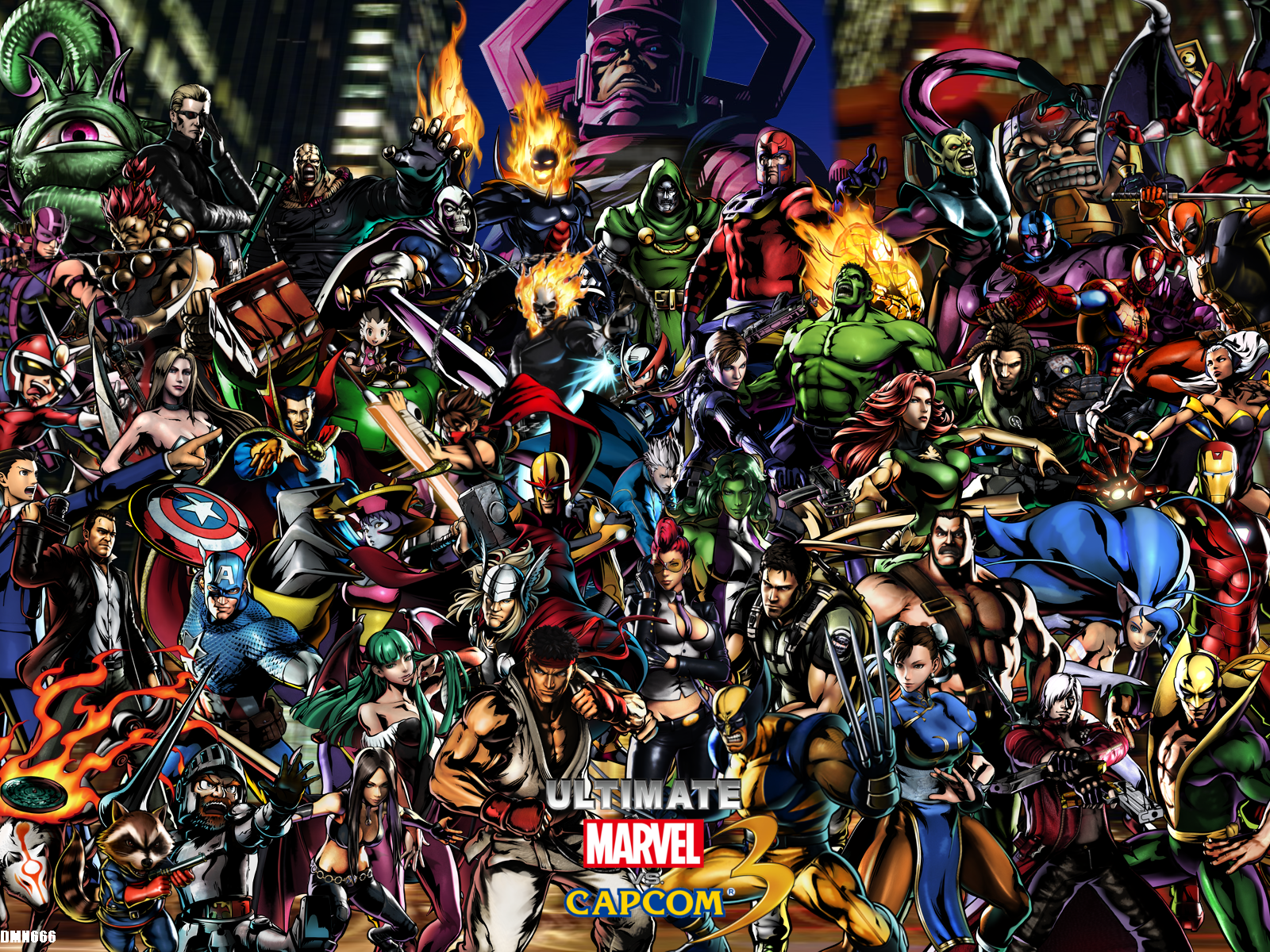 Umvc3 Ultimate Marvel Vs Capcom 3 Wallpaper By Dmn666 - Marvel Vs Capcom - HD Wallpaper 