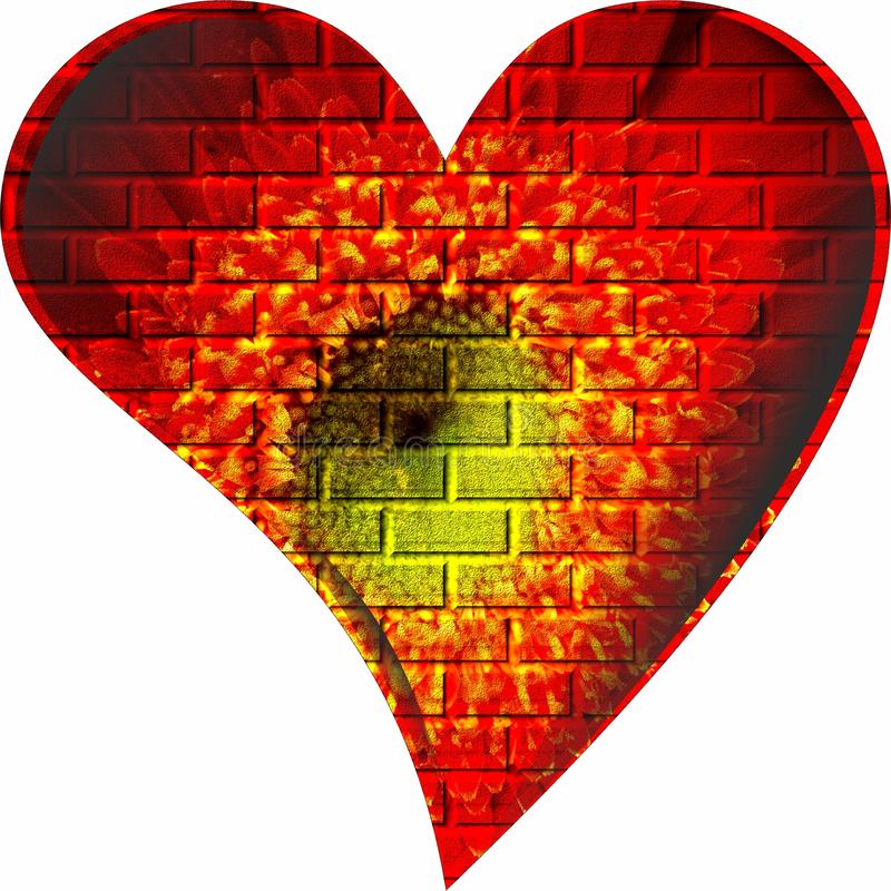 Hi Definition Gerbera Heart Graffiti Background Wallpaper - Heart - HD Wallpaper 