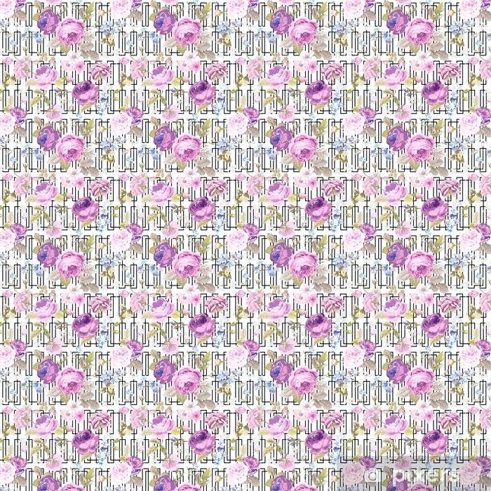 Shabby Chic Wallpaper Spring Flowers Geometry Background - HD Wallpaper 