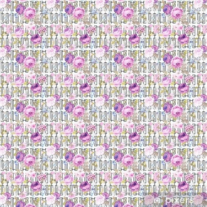 Shabby Chic Wallpaper Spring Flowers Geometry Background - HD Wallpaper 