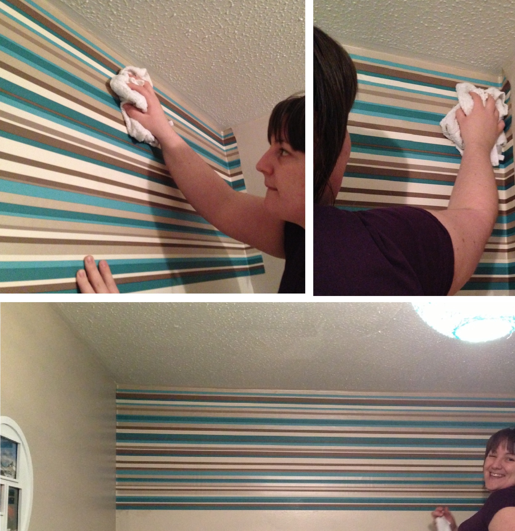 How To Hang Wallpaper Horizontally - Horizontal Striped Wallpaper Ideas - HD Wallpaper 