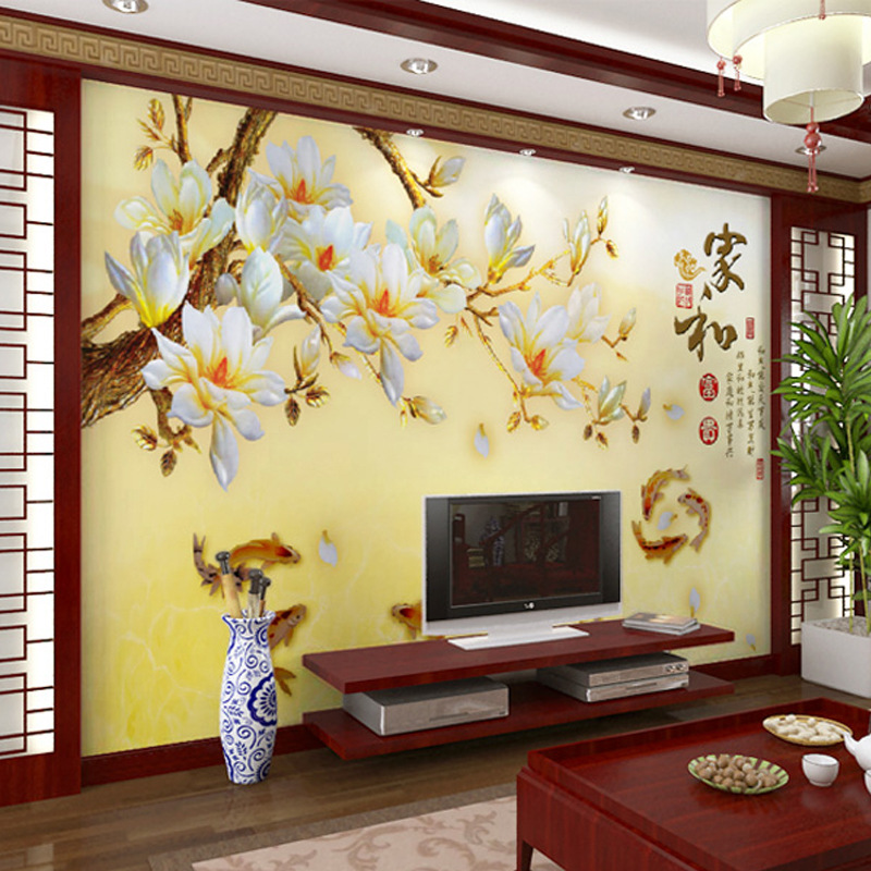 Chinese Wall Mural Painting - HD Wallpaper 