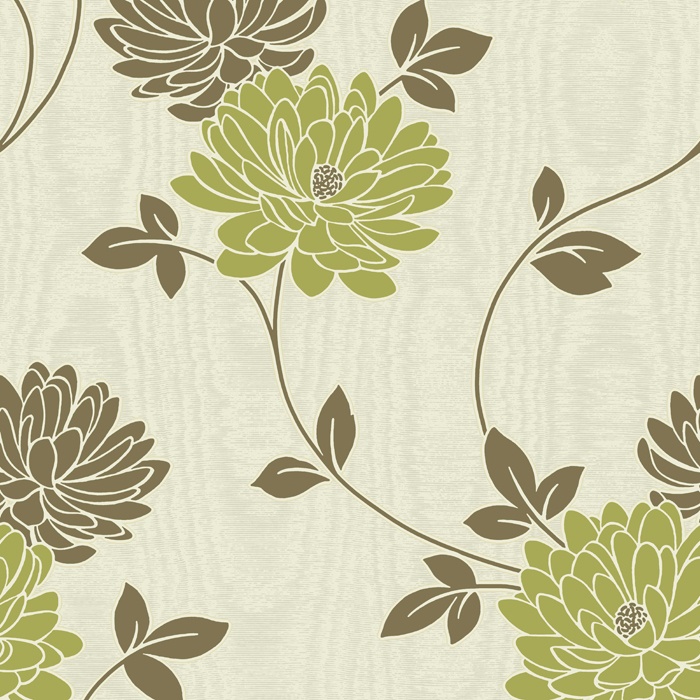 Green Floral Wallpaper Uk - HD Wallpaper 