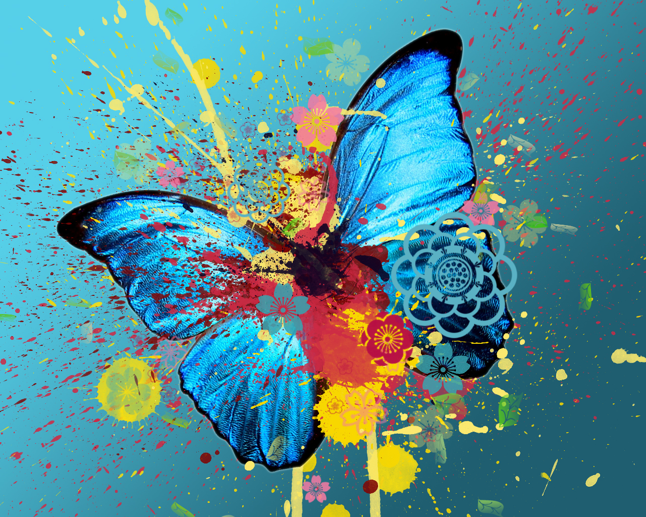 Butterfly Painting - HD Wallpaper 