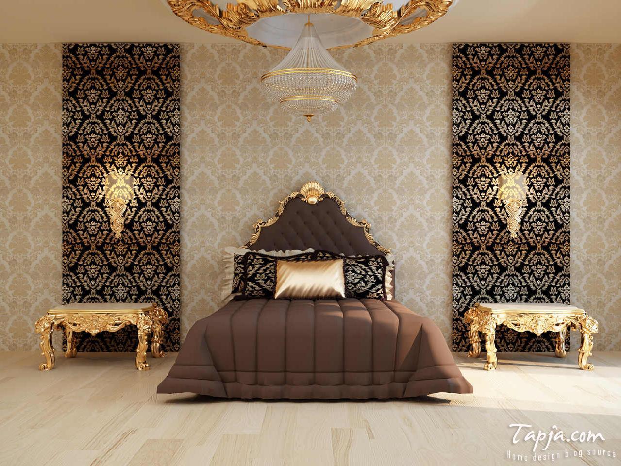 Gold Wallpapers For Bedroom - HD Wallpaper 