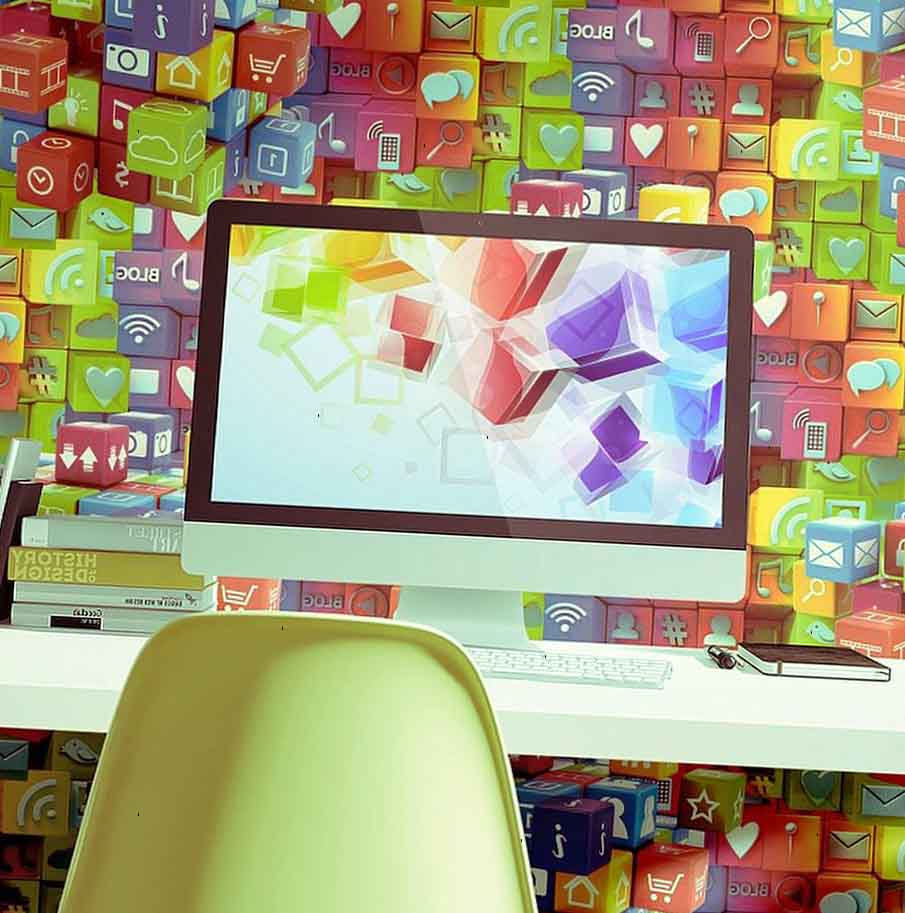 Living Room Wallpaper - Toy Block - HD Wallpaper 