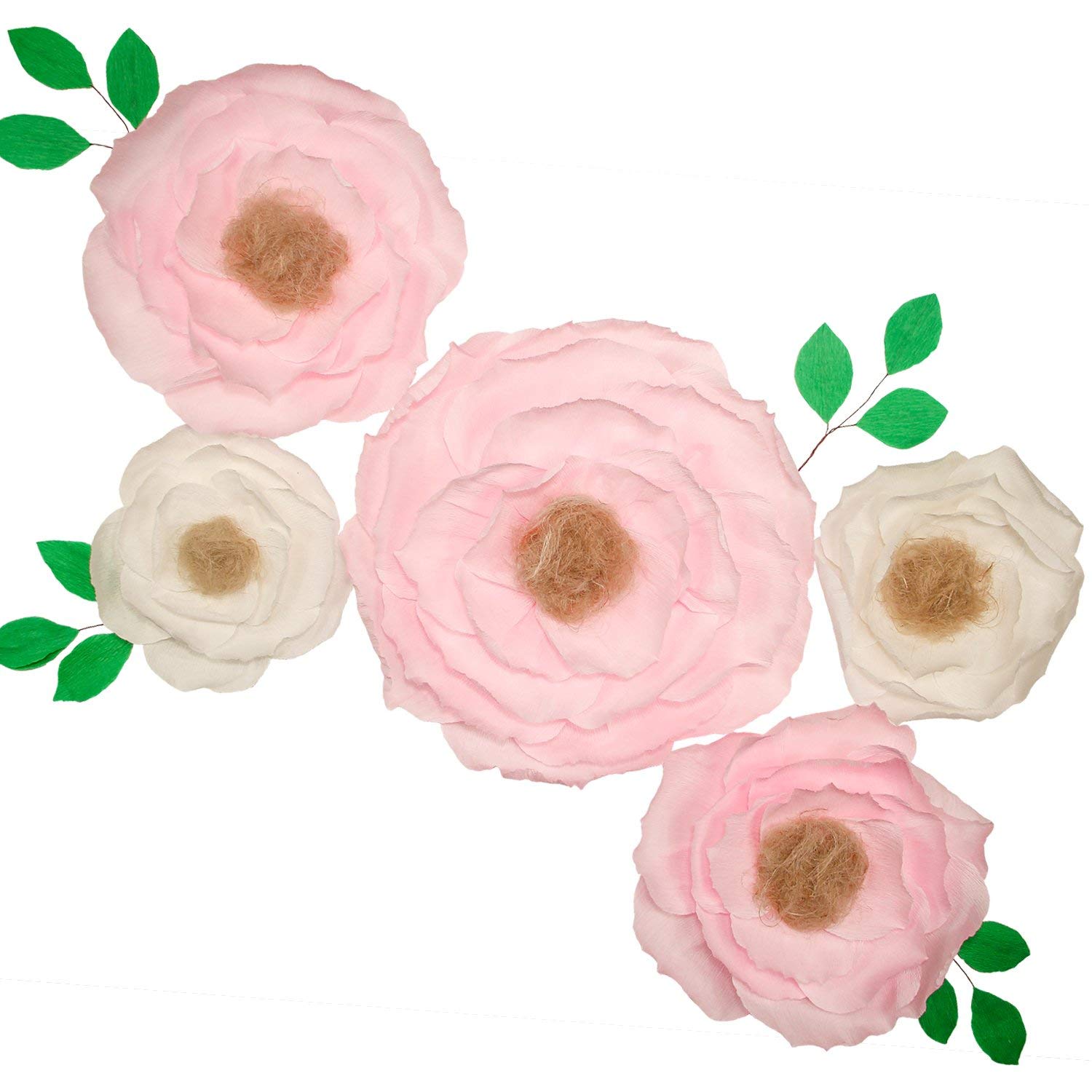 Paper Flower Handcrafted, Soft Pink Decorations，crepe - Persian Buttercup - HD Wallpaper 