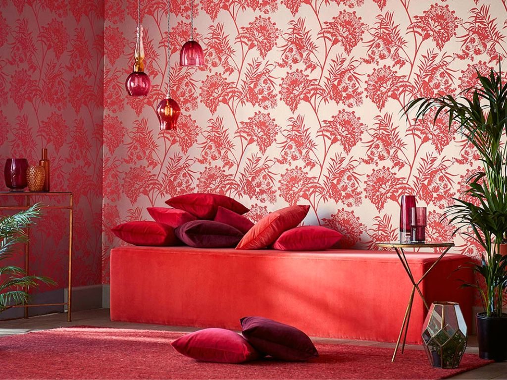 The Impact Of Red Wallpaper In A Room Is To Make The - Room Wall Paper Style 2018 - HD Wallpaper 