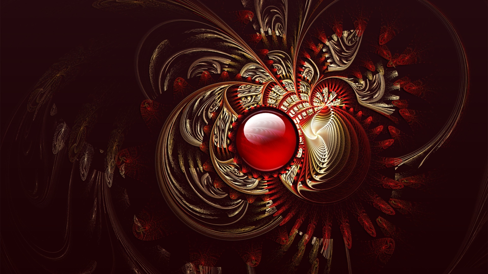 Wallpaper Tracery Jewel Feather Glow - Wallpaper - HD Wallpaper 