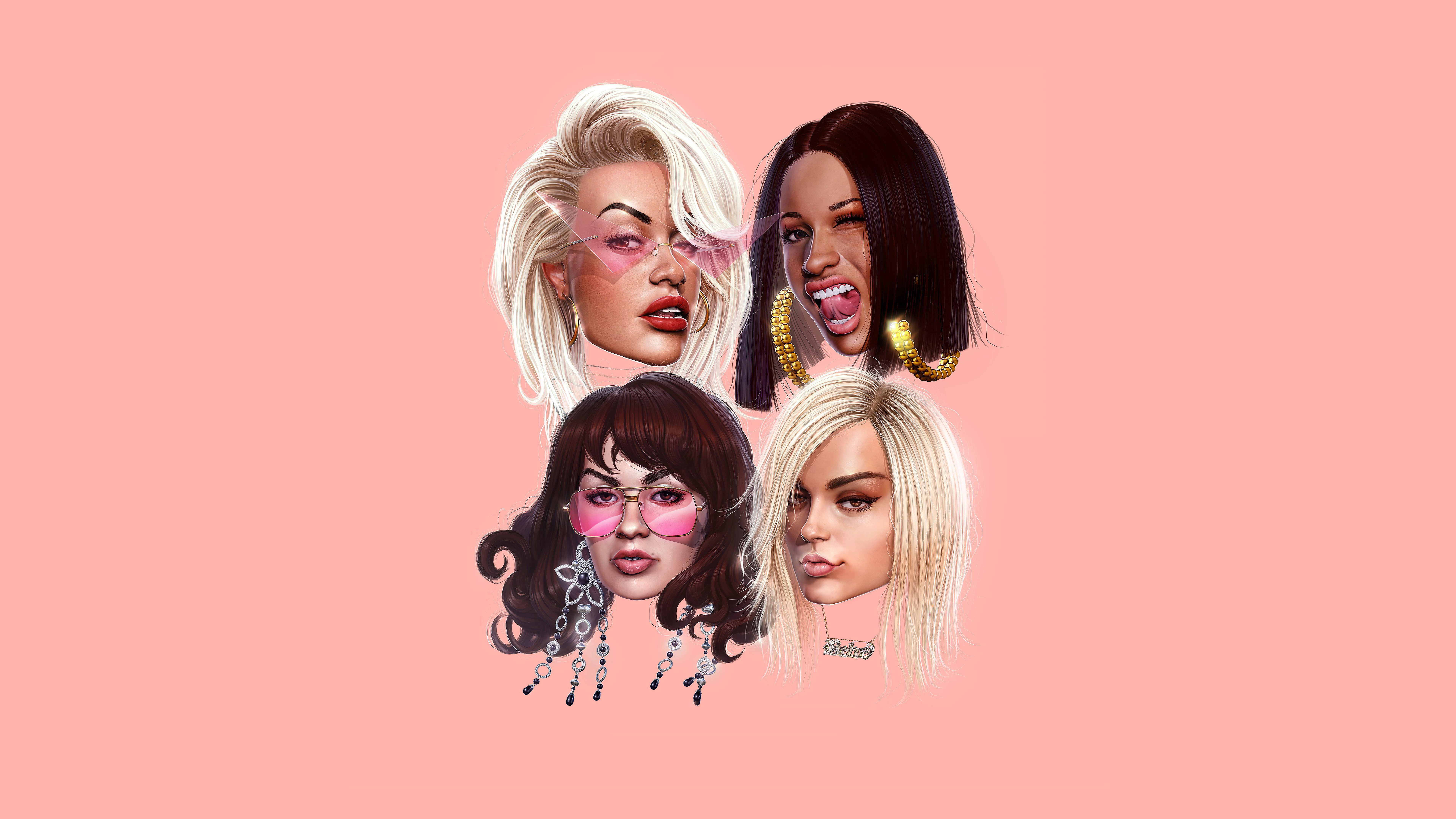 Rita Ora Girls Steve Aoki Remix Ft Cardi B Bebe Rexha - HD Wallpaper 