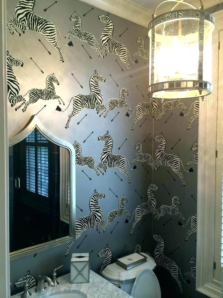 Scalamandre Zebra Wallpaper Zebras Silver In - Scalamandre Zebras Wallpaper Bathroom - HD Wallpaper 