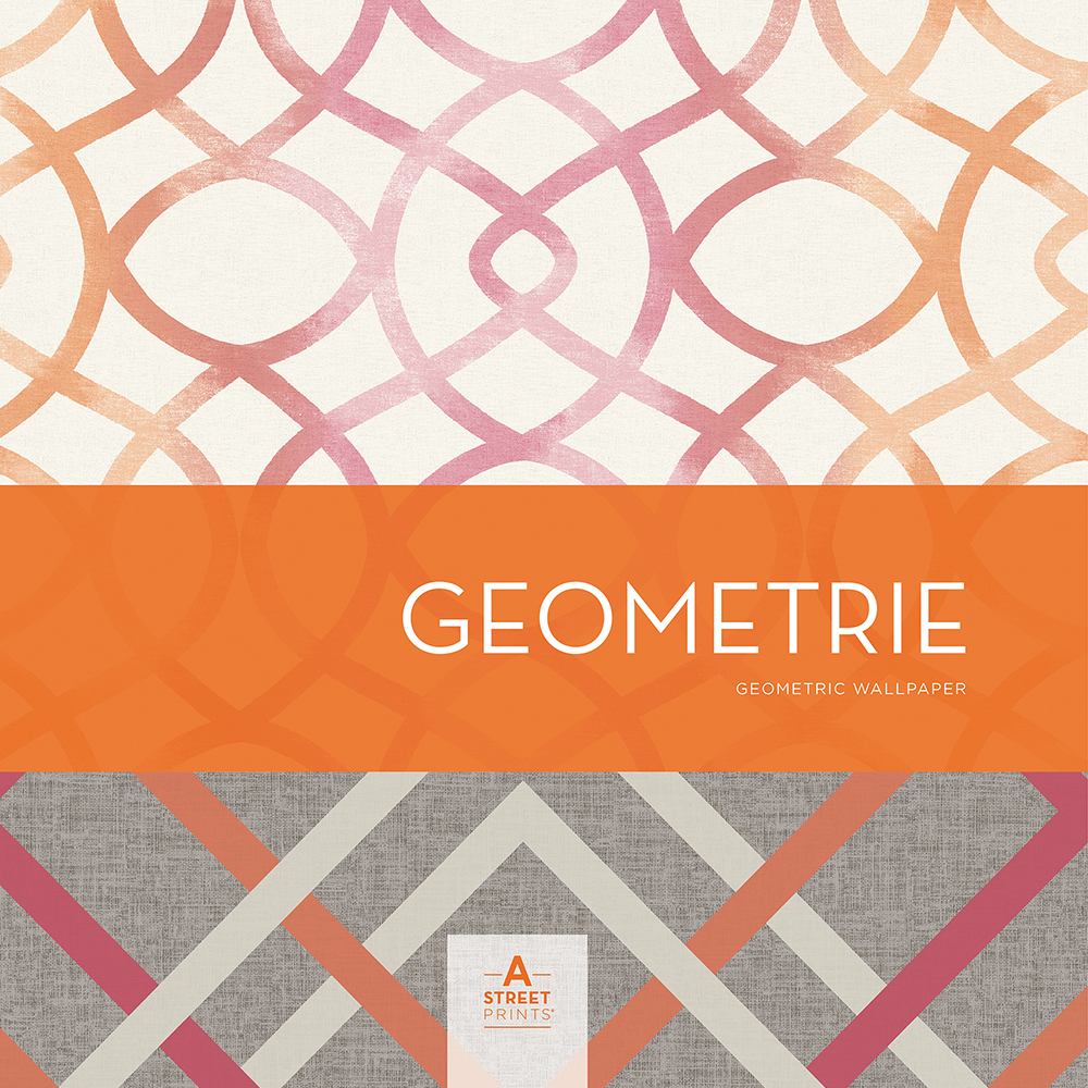 Geometrie Wallpaper Cover - Street Prints - HD Wallpaper 
