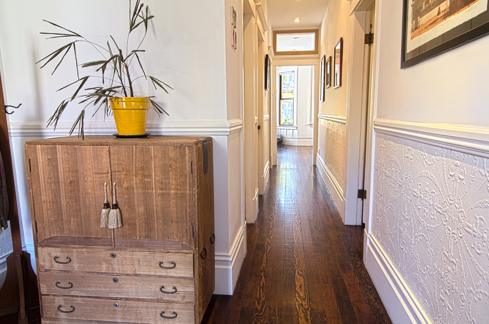 Chic Anaglypta Fashion San Francisco Traditional Entry - Flur Tapeten Mit Holz - HD Wallpaper 