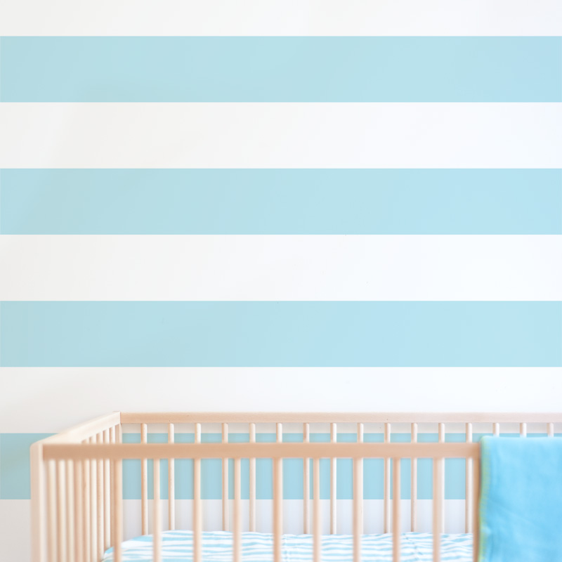 Stripe Print Removable Wallpaper For Nursery - Blue And White Striped Wallpaper Au - HD Wallpaper 