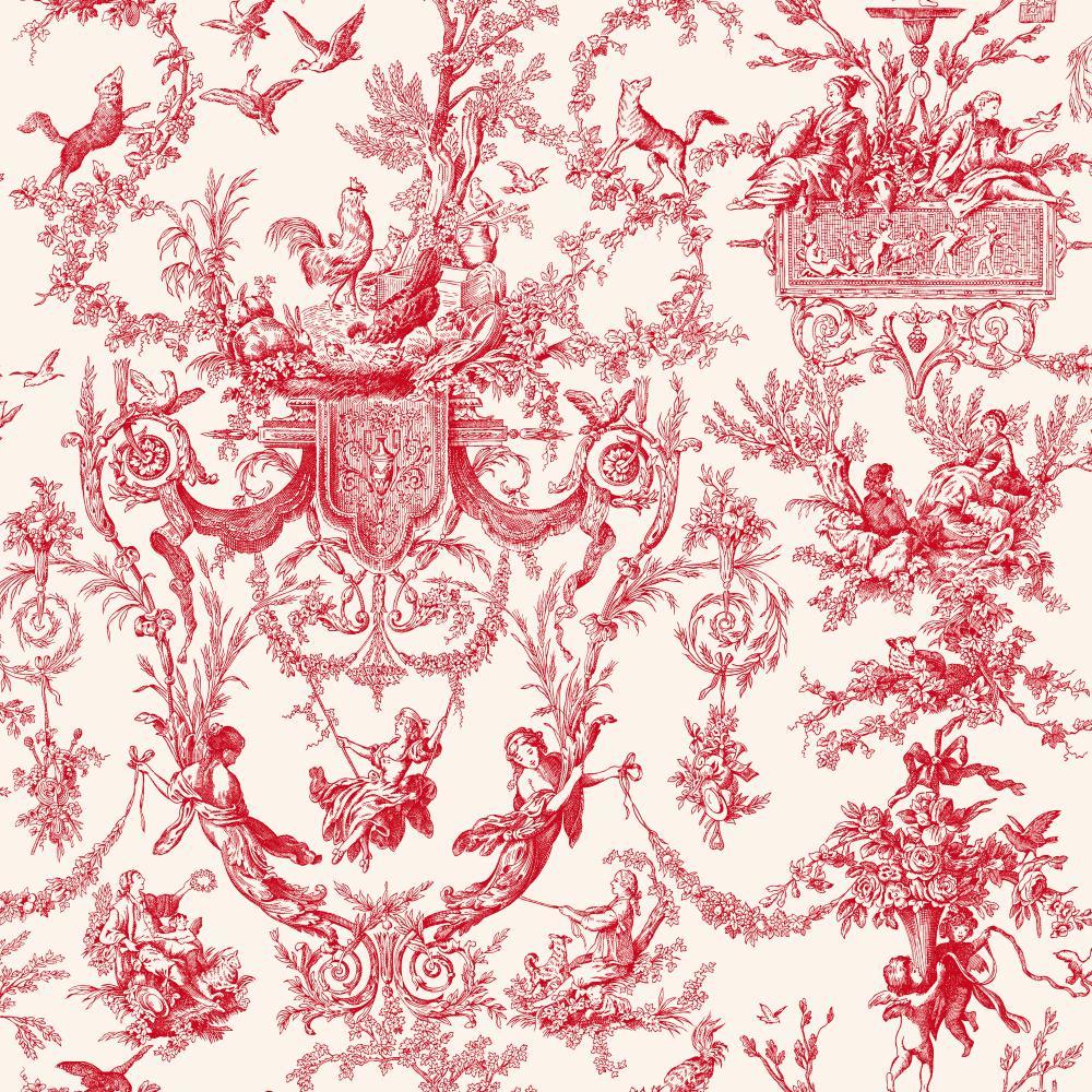 French Toile Wallpaper Patterns - HD Wallpaper 