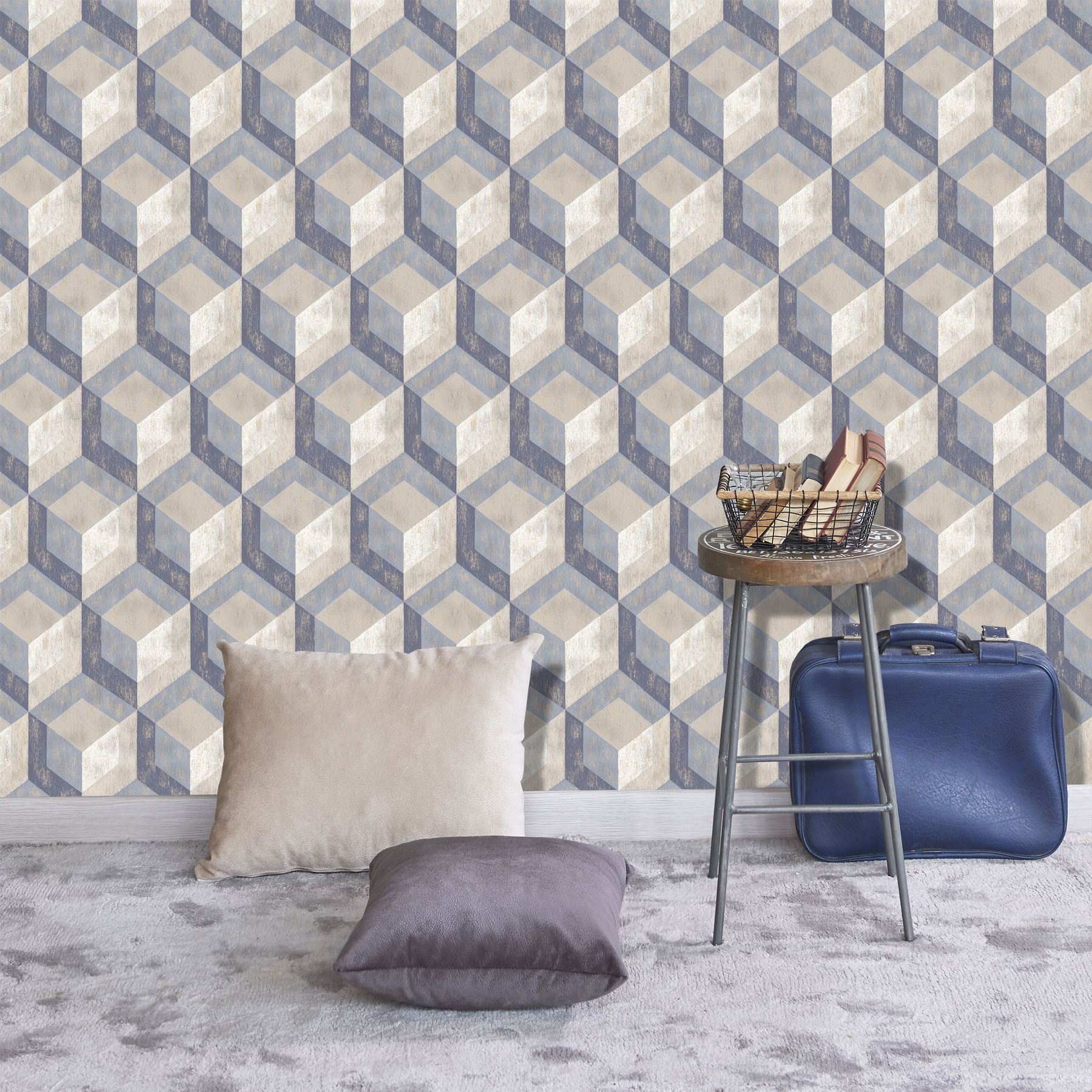 Mixed Range Of Blue Amp Navy Wallpaper Various Designs Mirabelle