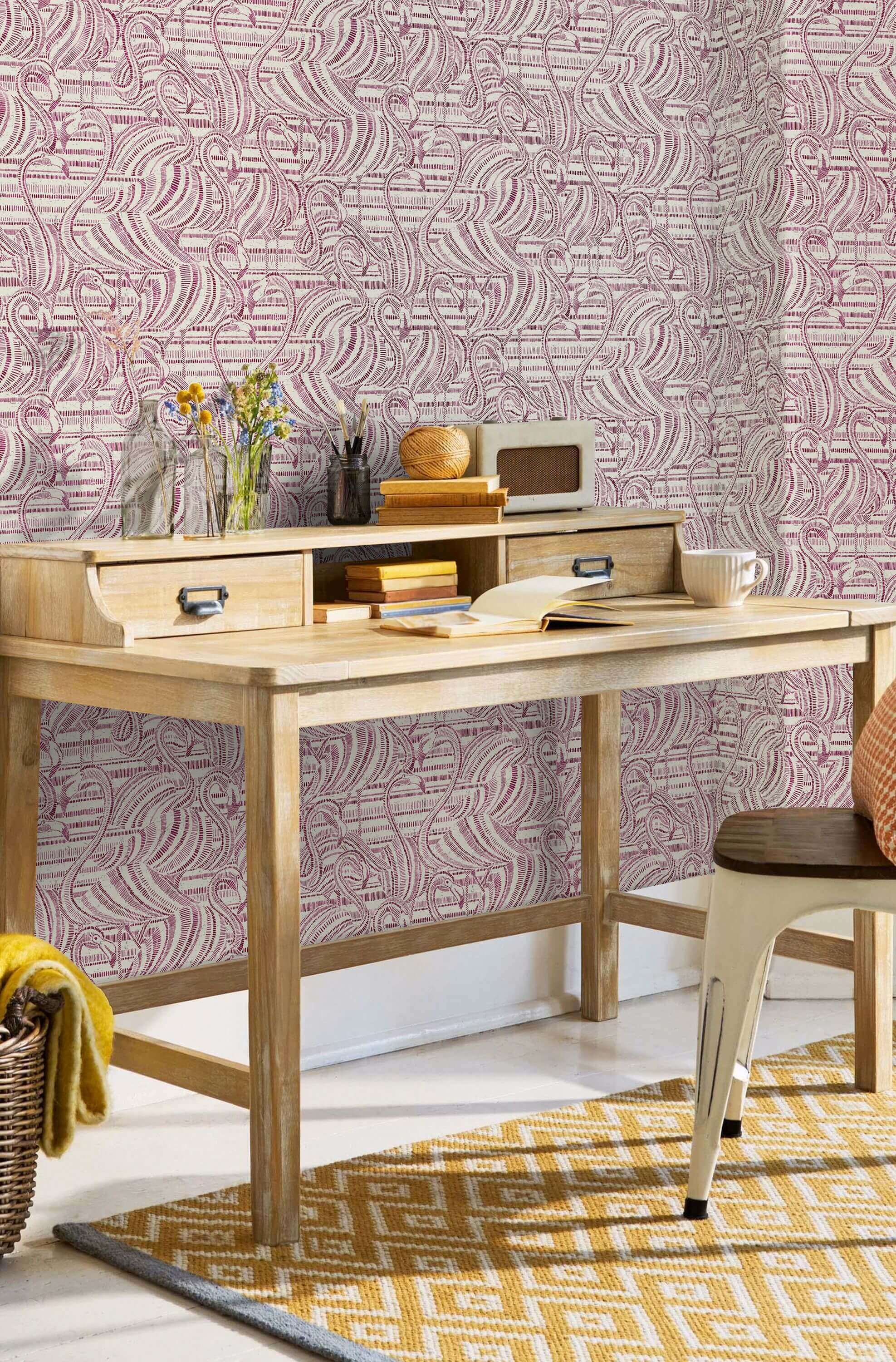 York Wallcoverings Flamingo Flamboyance Wallpaper - HD Wallpaper 