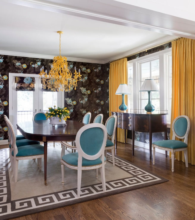 Brown And Yellow Dining Room - HD Wallpaper 
