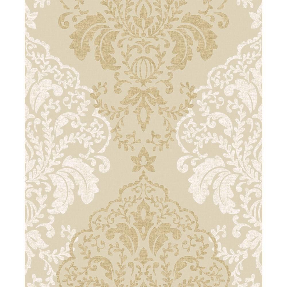 High Resolution Gold Damask Background - HD Wallpaper 