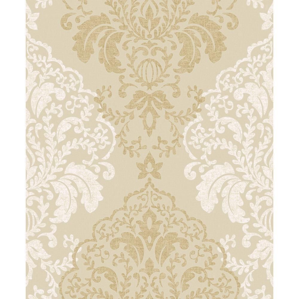 High Resolution Gold Damask Background - HD Wallpaper 