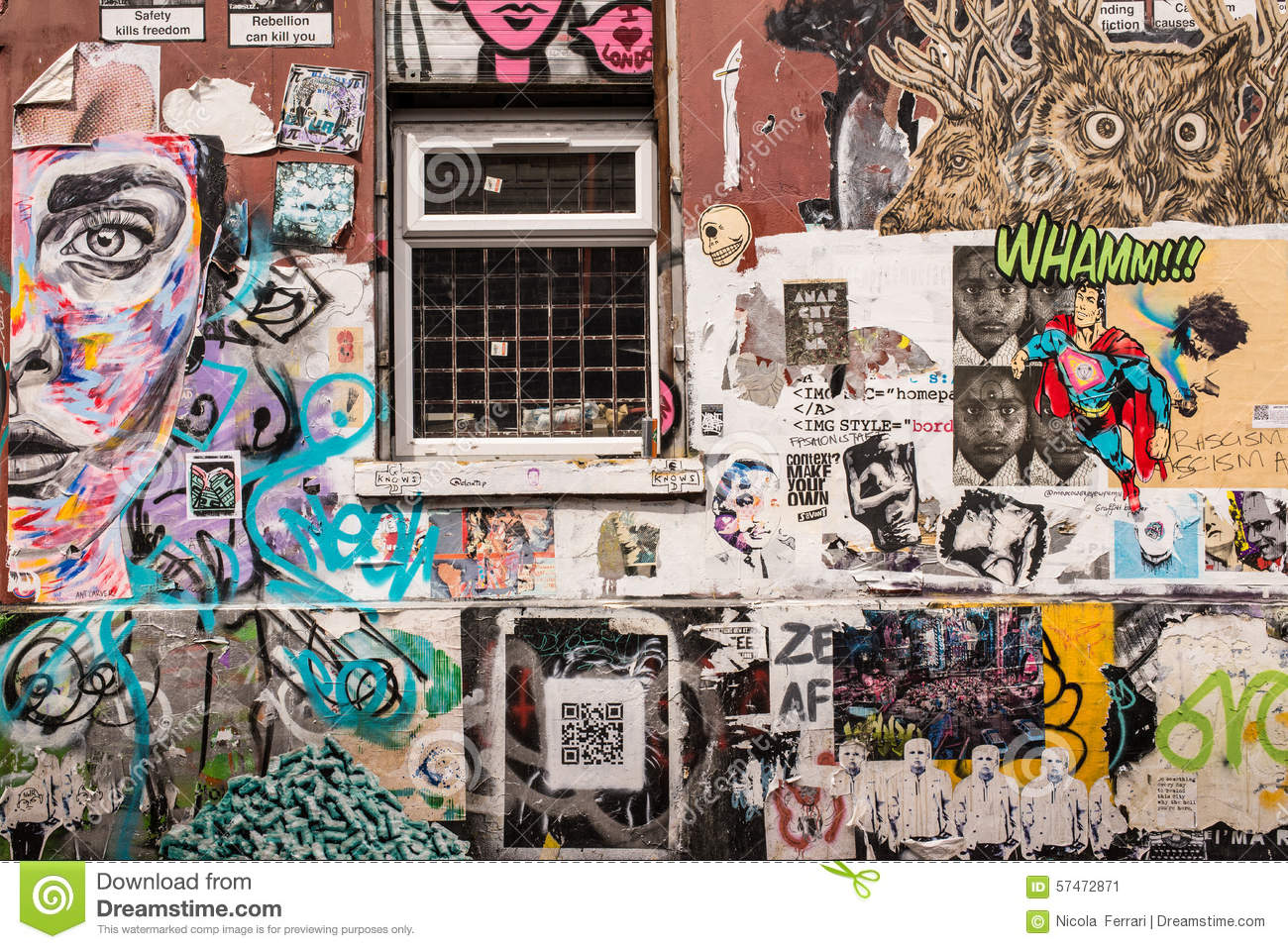 Wall Covered In Graffiti And Wallpaper Murals - Graffiti - HD Wallpaper 