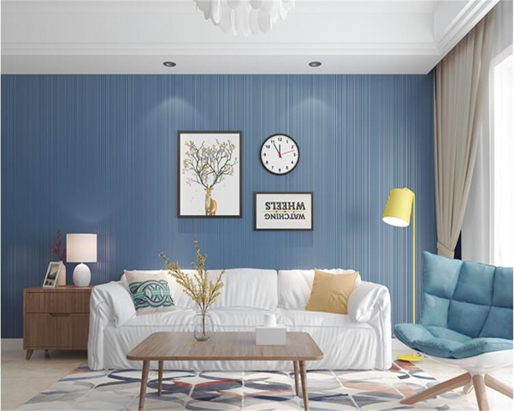 Beibehang Modern Minimalist Vertical Stripes Nonwoven - Wallpaper - HD Wallpaper 