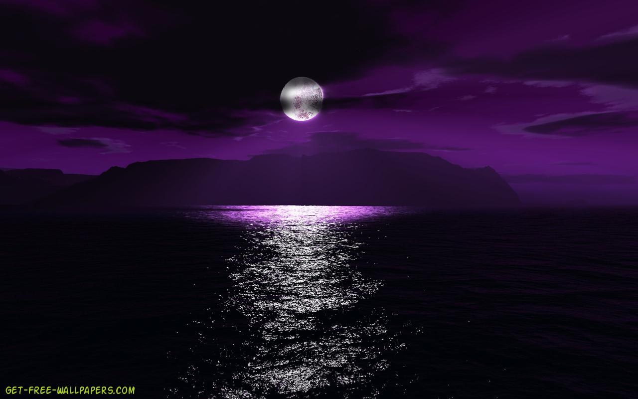 Purple Wallpaper Uk - Purple Moon Background - HD Wallpaper 