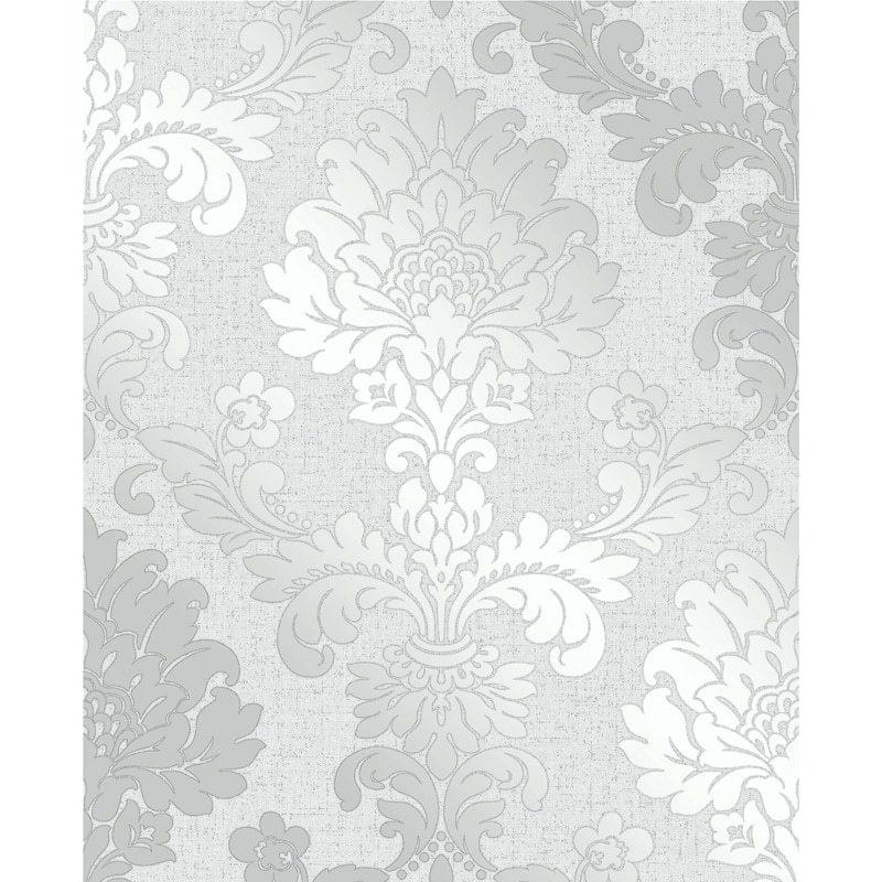 Quartz Damask Wallpaper Silver Damask Wall Paper Black - Quartz Damask Wallpaper Silver - HD Wallpaper 