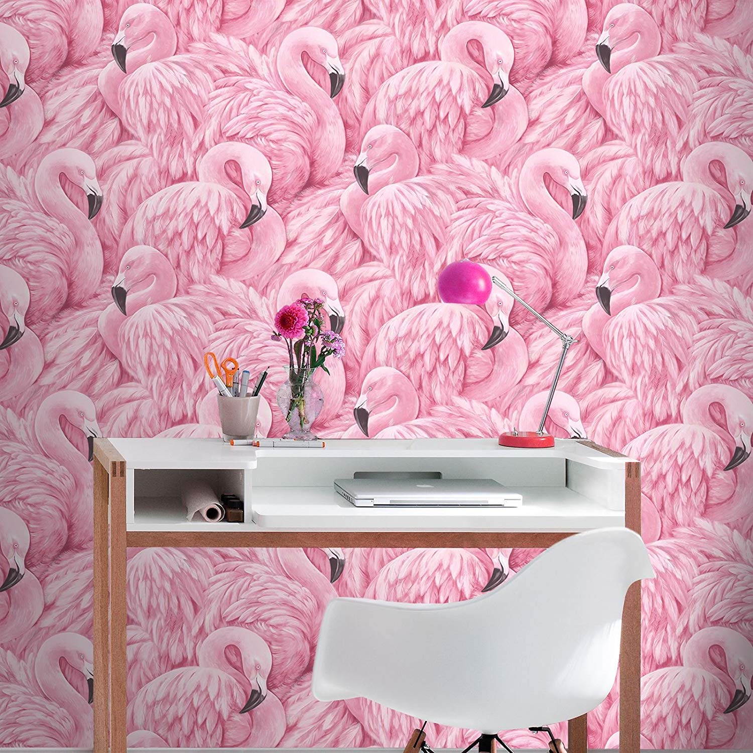 Pink Flamingo Wall Paper - HD Wallpaper 