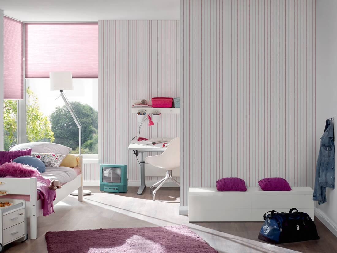 Esprit Home Wallpaper Stripes, Metallic, Purple, Red - 34134 4 As Creation - HD Wallpaper 