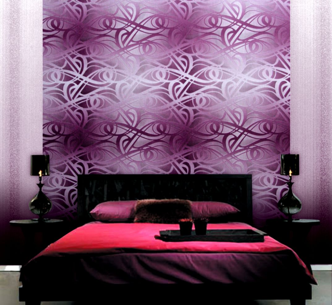 Bedroom Wonderful Decorating With Wallpaper Accent - Wallpaper - HD Wallpaper 