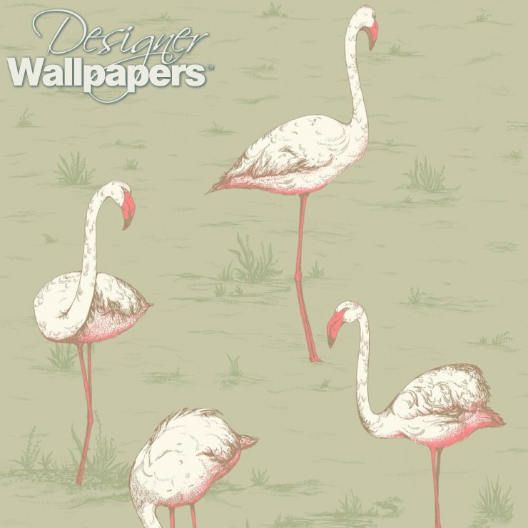 Cole & Son Flamingo Fabric - HD Wallpaper 