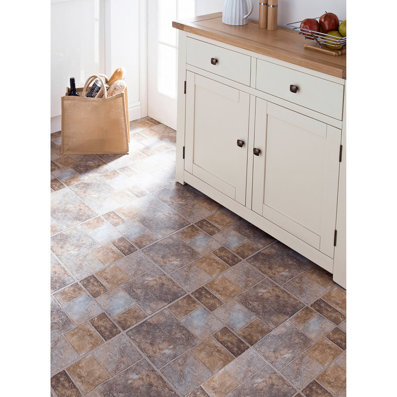 Kitchen Self Adhesive Floor Tile - HD Wallpaper 