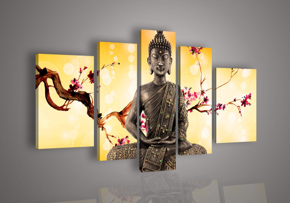 Wall Paintings Of Lord Buddha - HD Wallpaper 