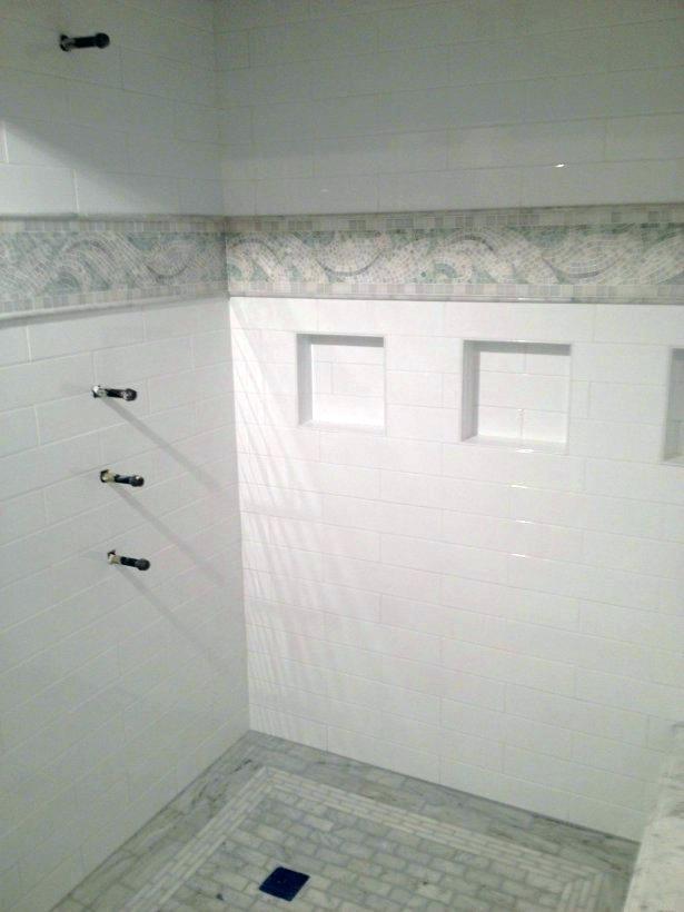 4 X 16 White Subway Tile In Shower - HD Wallpaper 