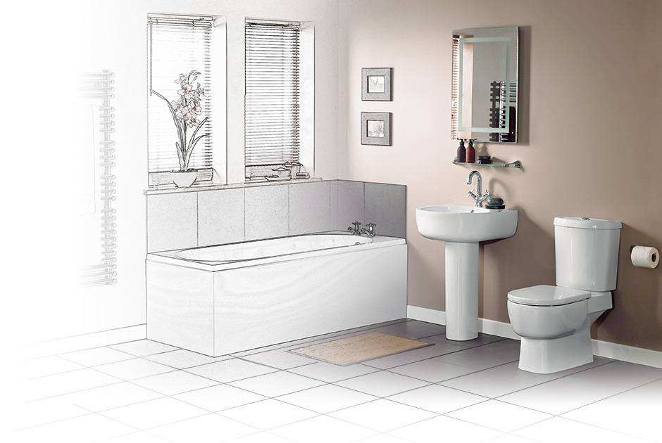 Bathroom Wallpaper Homebase On Wallpaperget - Bathroom - HD Wallpaper 