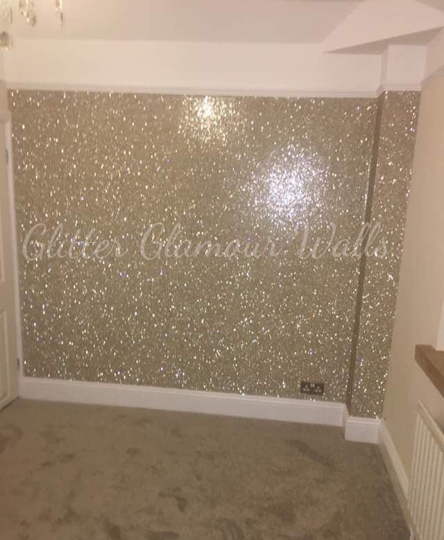 Champagne Glitter Wallpaper Bedroom - HD Wallpaper 