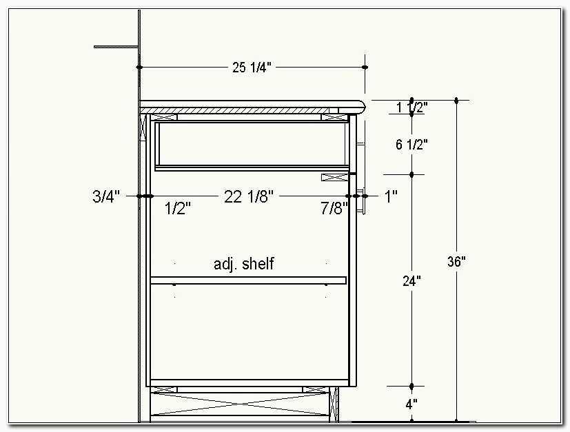 Kitchen Cabinet Drawer Dimensions - HD Wallpaper 