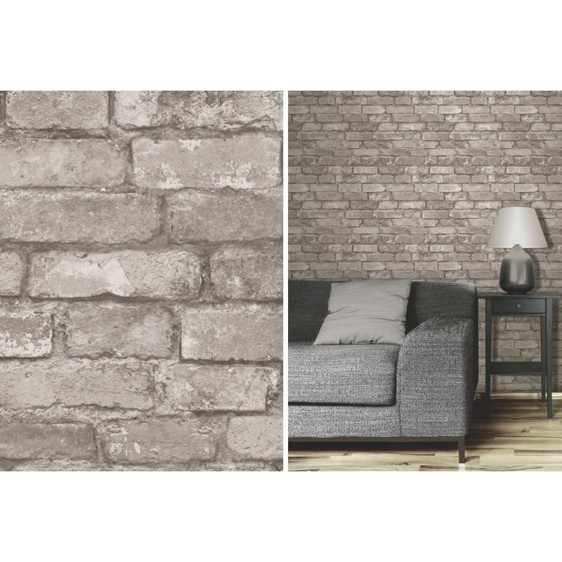 Charcoal Gray Brick Effect - HD Wallpaper 