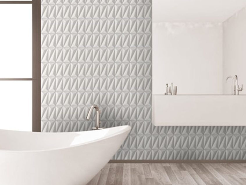 Bathroom Wall Panels Waterproof Cabinet Ideas Tile - Tile - HD Wallpaper 