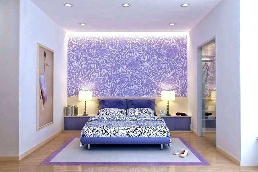 Purple Wallpaper For Bedroom Modern Purple Bedroom - Small Bedroom Colour Combination - HD Wallpaper 