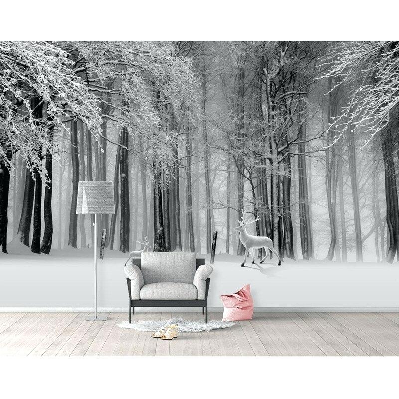 Black And White Wallpaper Home Striped Homebase Us - Snowy Forest Wallpaper Hd - HD Wallpaper 