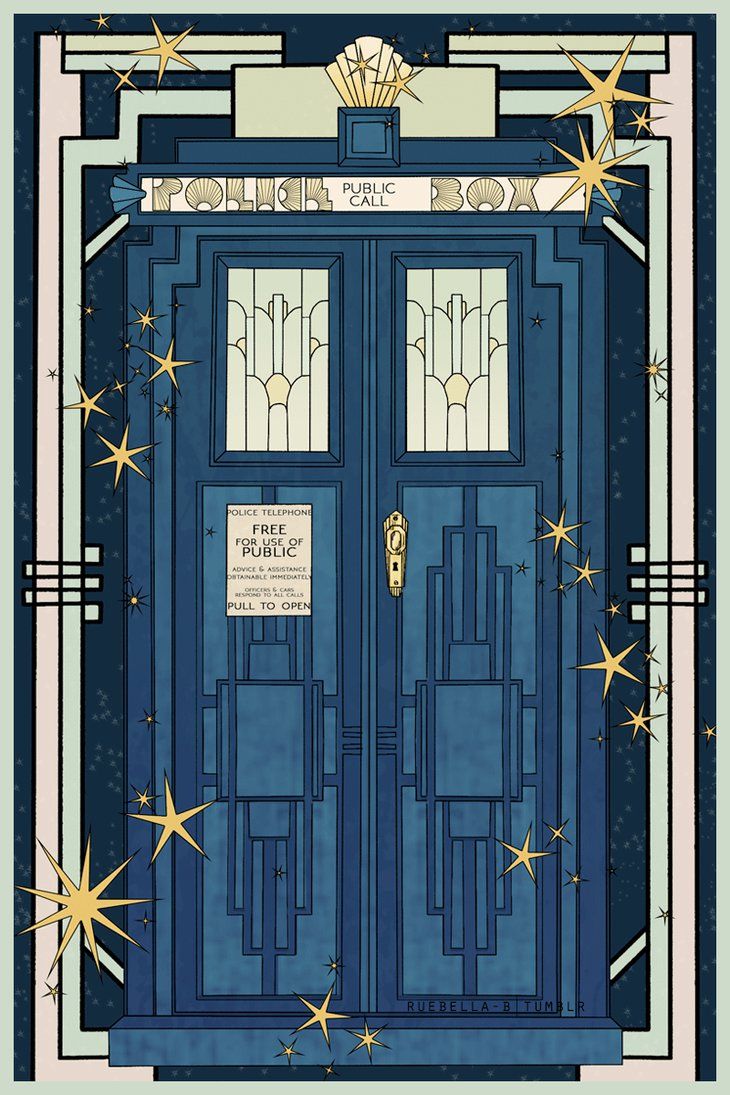 Art Nouveau Tardis - HD Wallpaper 