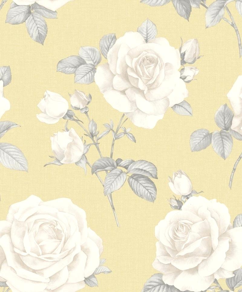 Grey And Yellow Wallpaper Floral Homebase Grey And Yellow Flower Wall Paper 800x966