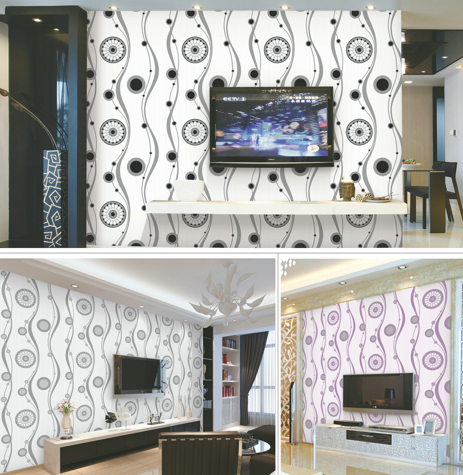 Wallpaper Distributor, Cheap Black And White Beautiful - Interior Design - HD Wallpaper 