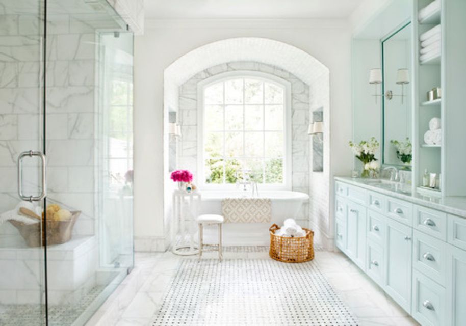 Marble Master Bathroom Ideas - HD Wallpaper 