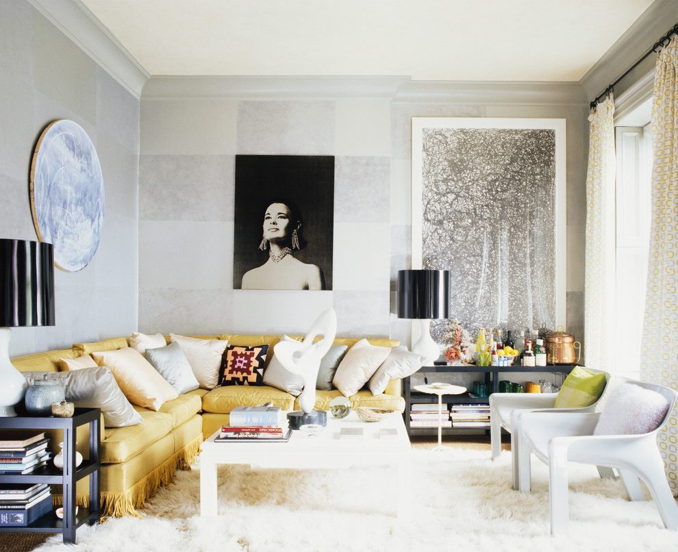 New York Ebay Side Tables Living Room Contemporary - Living Room - HD Wallpaper 