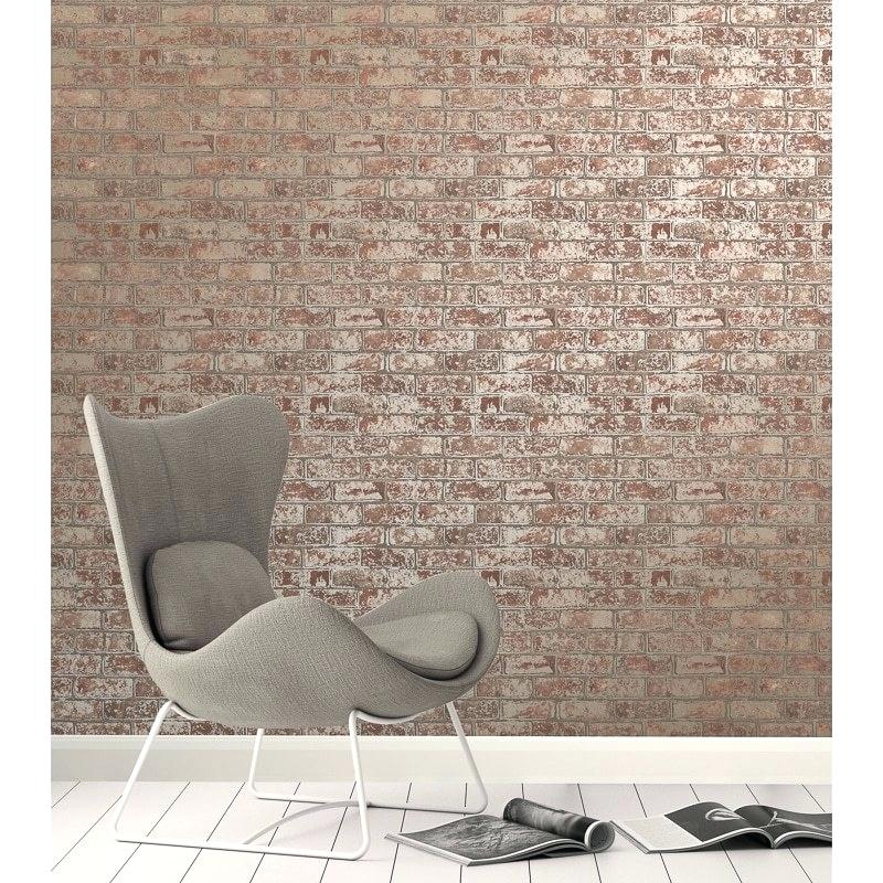 Rustic Brick Wallpaper Metallic Rustic Brick Wallpaper - Love Wallpaper Metallic Brick Wallpaper Grey - HD Wallpaper 