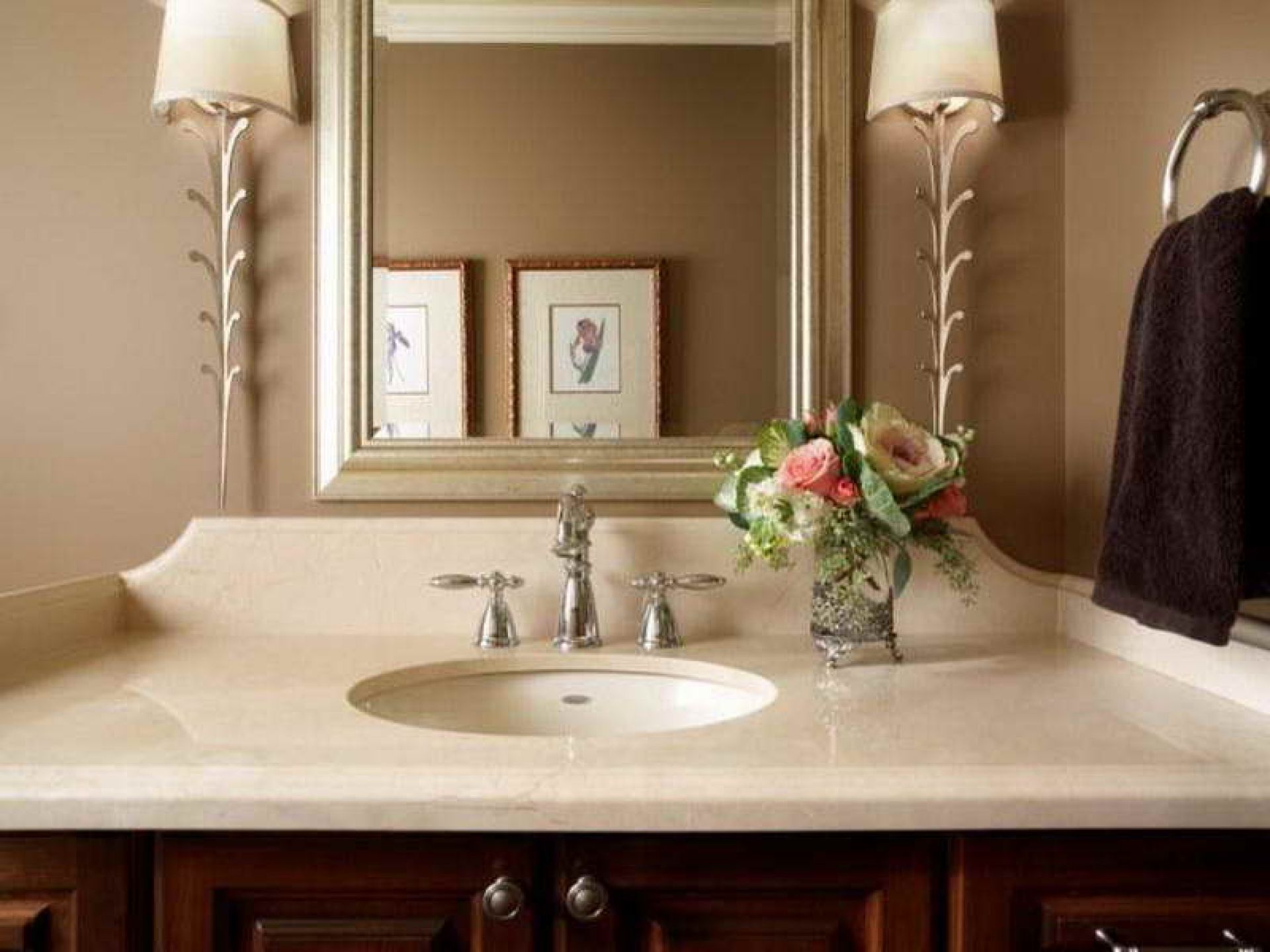 Simple Bathroom Sink Decor Ideas - HD Wallpaper 