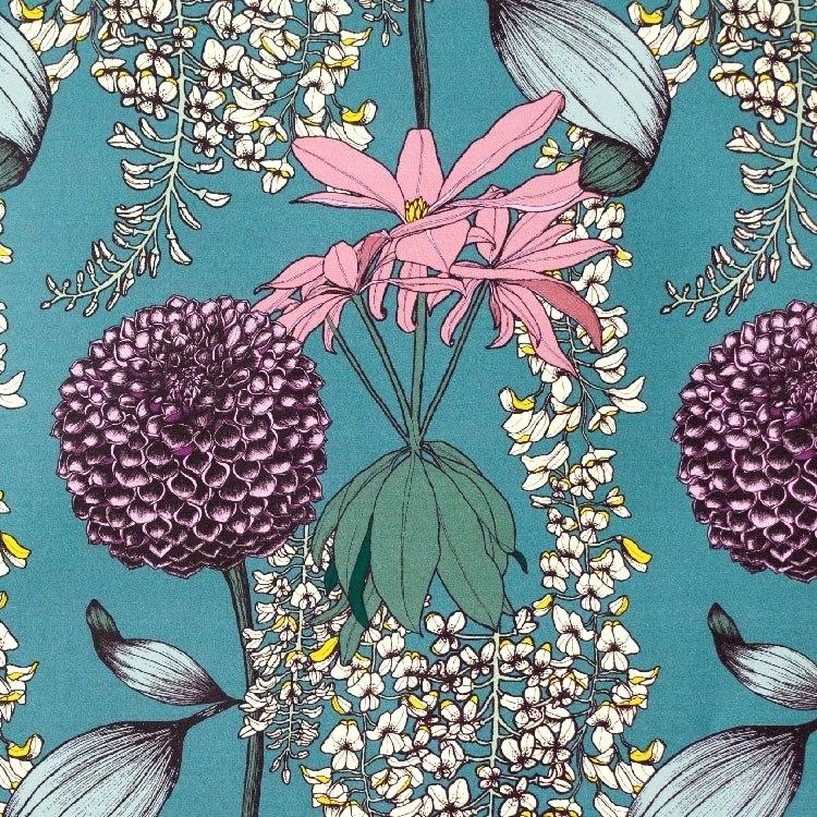 Teal Wall Paper Laburnum Teal Wallpaper Teal Green - Abigail Borg - HD Wallpaper 
